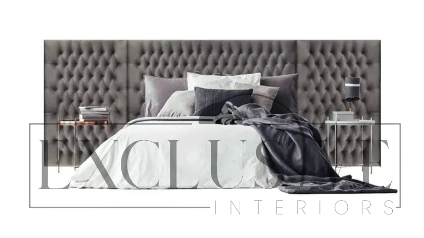 Bellagio Extra-Wide Chesterfield Bed Frame With Headboard