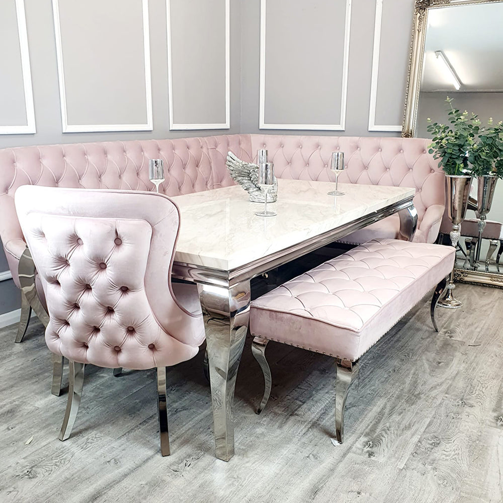 Pink luxury dinning bench and seating