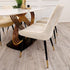 Stunning Orion Gold Dining Table + Cream Luna Chairs elegant dining sets, premium tables, marble tables, exclusive high-end chairs, genuine luxury furniture