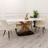 Stunning Orion Gold Dining Table + Cream Luna Chairs elegant dining sets, premium tables, marble tables, exclusive high-end chairs, genuine luxury furniture