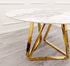 The Nero Dining Table, pandora gold, sintered stone top, gold base, contemporary dining table, luxury leather chairs, glam dining furniture, home furniture 