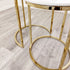 Ultra-chic high tall coffee tables polished white top, gold frame, living room furnishings, premium design coffee tables, chic coffee table, contemporary design