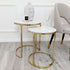 Ultra-chic high tall coffee tables polished white top, gold frame, living room furnishings, premium design coffee tables, chic coffee table, contemporary design