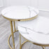 Ultra-chic high tall coffee tables polished white top, gold frame, living room furnishings, premium design coffee tables, chic coffee table, contemporary design