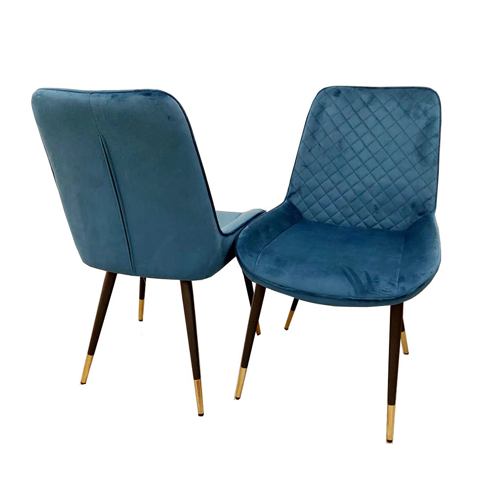 **PROMO** Titus Dining Set with 4 Luna Navy Chairs