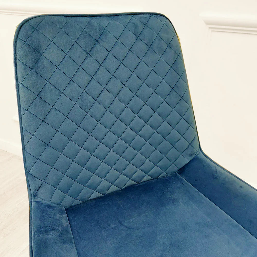 **PROMO** Titus Dining Set with 4 Luna Navy Chairs