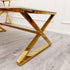 Ultra-chic high gold coffee table polished white top, gold frame, living room furnishings, premium design coffee tables, chic coffee table, contemporary design