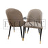 Alba Contemporary Ribbed Leather Chairs, studded dining chairs, luxury dining chairs, premium chairs, chrome dining chairs, fancy dining chairs, velvet chairs