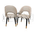 Astra Beige Leather Curved Back Chairs, luxury dining chairs, premium chairs, chrome dining chairs, fancy dining chairs, velvet chairs, studded dining chairs