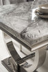 Arriana Dining Table Marble Top or Glass Finish Exclusive Interiors premium tables, marble tables, high-end chairs, genuine luxury furniture, home furnishings, grey marble top