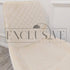 Beautiful Luna Velvet Dining Chair Scandinavian style cross stitch back detail gold tipped black legs. Comfortable luxury chairs, opulent dining chairs styles in cream