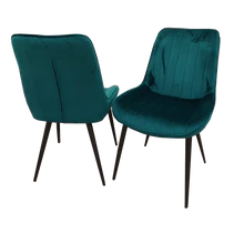 Dido Velvet Dining Chairs. Scandinavian style luxury dining chairs, premium chrome dining chairs, fancy dining chairs, high-end chairs, studded dining chairs