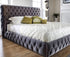 Amelia Velvet Chunky Bed Frame Exclusive Interiors Upscale home furnishings with exclusive furniture, stylish stools, luxury beds, elegant dining sets, premium tables, marble tables, high-end chairs, genuine luxury furniture