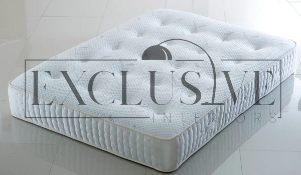 Cashmere luxury Spring & Foam Mattress Medium Firm, dual sided mattress firm side & softer side fillings 12.5 gauge extra strength memory foam, comfortable 