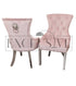 Contemporary Dining Chairs high-end chairs & stools, premium designed chairs. Modern and luxurious styled dining furniture, opulent chairs, comfortable seating lion knocker, pink