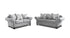 Large Silver 2 + 3 seater Sofa set Silver fabric Modern Home Furniture