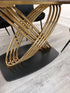 Gorgeous Orion Gold 1.8 Dining Table with Polar White Sintered Stone, eye catching design chic table, posh dining, glamour dining table, featured detail table, exclusive table, arty table, sculptured diningtable