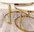 Ultra-chic high end coffee tables, polished white top, gold frame, living room furnishings, premium design coffee tables, chic coffee table, contemporary design