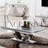 Arial Coffee Table with glass Ultra-chic and high end coffee table, marble or glass top is supported by a polished stainless steel base. white glass, black glasses, grey marble coffee tables living room furnishings, premium design coffee tables, chic coffee table, luxury tables, opulent styles, luxurious style modern design