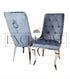Duchess Dining Chair luxury dining chairs, premium chairs, chrome dining chairs, fancy dining chairs, velvet chairs, studded dining chairs high-end chairs