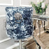 Kitchen Bar Stool, crushed velvet finish, quilted back, chrome lion knocker, swivel foot stand. Luxury kitchen swivel stools, premium design, home furniture 